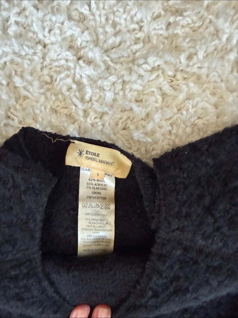 Isabel Marant Black Textured Crewneck Sweater Tee - Picture 3 of 5